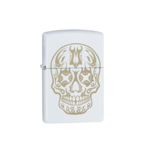Encendedor Zippo Modelo 29922 Calavera Blanco