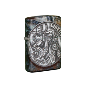 Encendedor Zippo Modelo 49434 Stamp Moneda De Pirata
