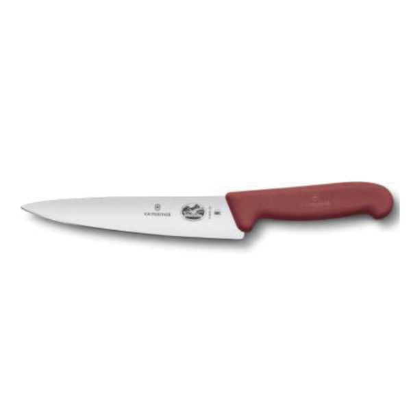 FIBROX, CUCHILLO DE COCINA, Rojo 15 cm