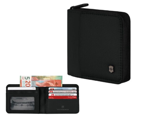 TRAVEL ESSENTIALS ZIP- AROUND WALLET WITH RFID PROTECTION
