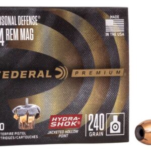 FEDERAL .44 rem magnum PERSONAL DEFENSE HYDRA-SHOK