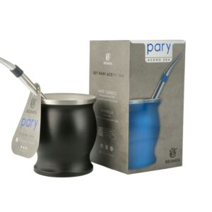 Set de mate y bombilla PARY NEGRO