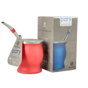 Set de mate y bombilla PARY ROJO
