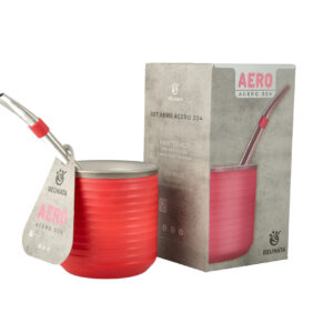 Set de mate y bombilla AERO AZUL PERLADO
