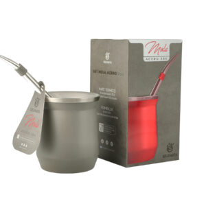 Set de mate y bombilla MOLA GRIS