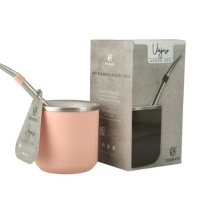 Set de mate y bombilla VIAJERO ROSA